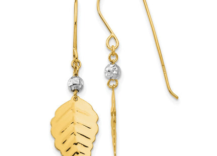 14k Two-tone Earrings Style H1111 - Classique Jewelry Inc.