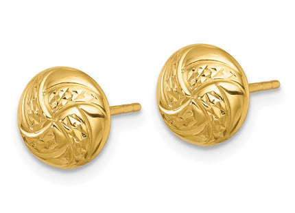 14k Yellow Gold Earrings Style H1138 - Classique Jewelry Inc.