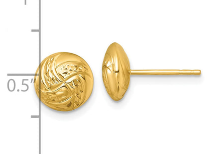 14k Yellow Gold Earrings Style H1138 - Classique Jewelry Inc.