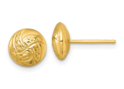 14k Yellow Gold Earrings Style H1138 - Classique Jewelry Inc.