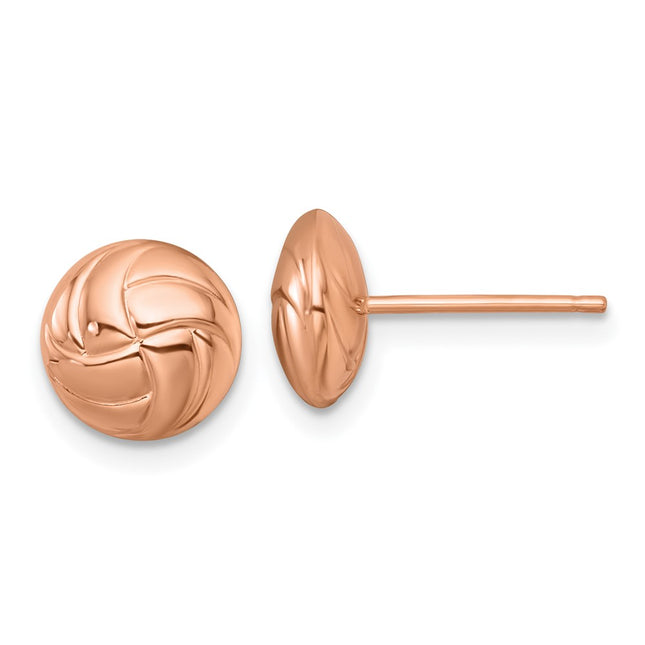 14k Rose Gold Earrings Style H1139 - Classique Jewelry Inc.