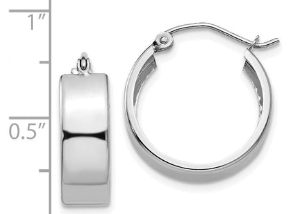14k White Gold Fancy Hoop Earrings (Style H341)