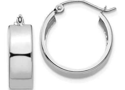14k White Gold Fancy Hoop Earrings (Style H341)
