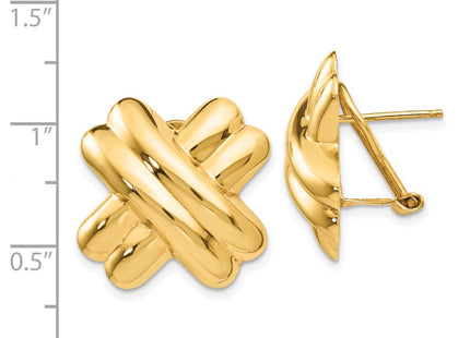 14k Yellow Gold Earrings Style H364 - Classique Jewelry Inc.