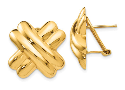 14k Yellow Gold Earrings Style H364 - Classique Jewelry Inc.