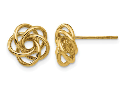 14K gold knot earrings