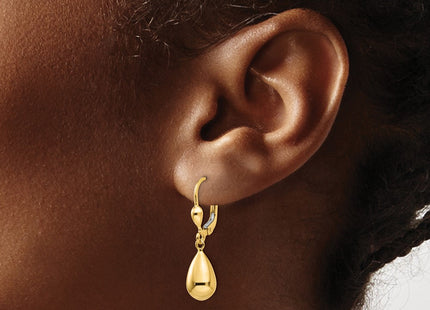 14k Yellow Gold Earrings Style H557 - Classique Jewelry Inc.