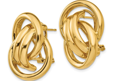 14K gold earrings, alternate view
