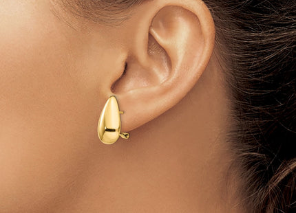 14k Yellow Gold Earrings Style H567 - Classique Jewelry Inc.