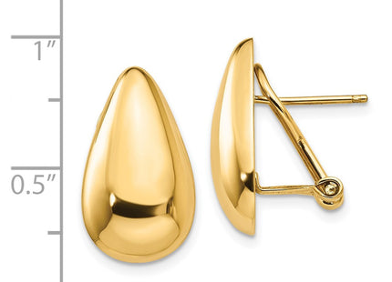 14k Yellow Gold Earrings Style H567 - Classique Jewelry Inc.
