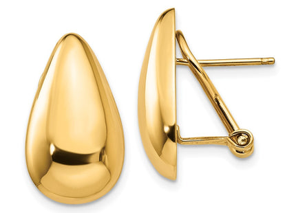 14k Yellow Gold Earrings Style H567 - Classique Jewelry Inc.