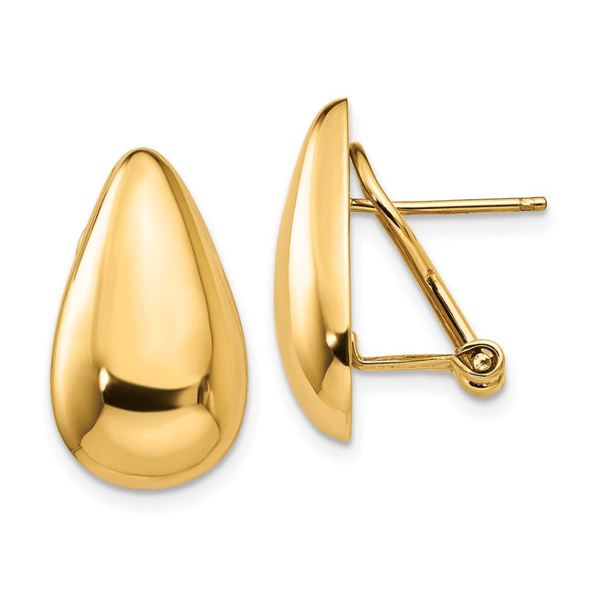 14k Yellow Gold Earrings Style H567 - Classique Jewelry Inc.