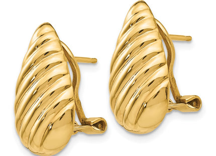 14k Yellow Gold Earrings Style H568 - Classique Jewelry Inc.