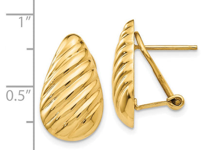 14k Yellow Gold Earrings Style H568 - Classique Jewelry Inc.