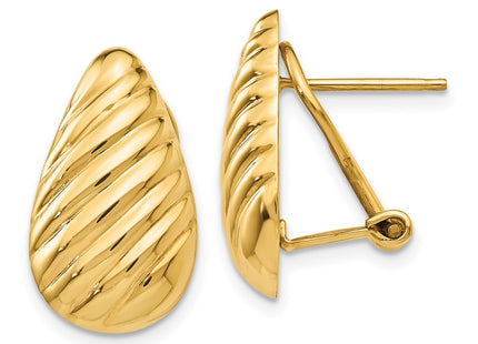 14k Yellow Gold Earrings Style H568 - Classique Jewelry Inc.