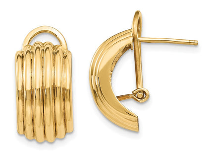 14k Yellow Gold Earrings Style H577 - Classique Jewelry Inc.