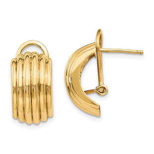 14k Yellow Gold Earrings Style H577 - Classique Jewelry Inc.