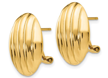14K gold earrings, alternate view