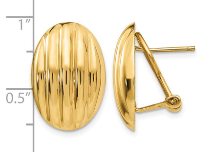 14K gold earrings, further view