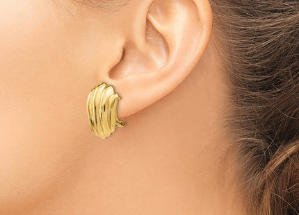 14K gold earrings, another view