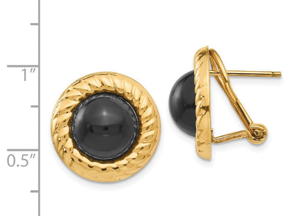 14k Yellow Gold Earrings Style H624 - Classique Jewelry Inc.