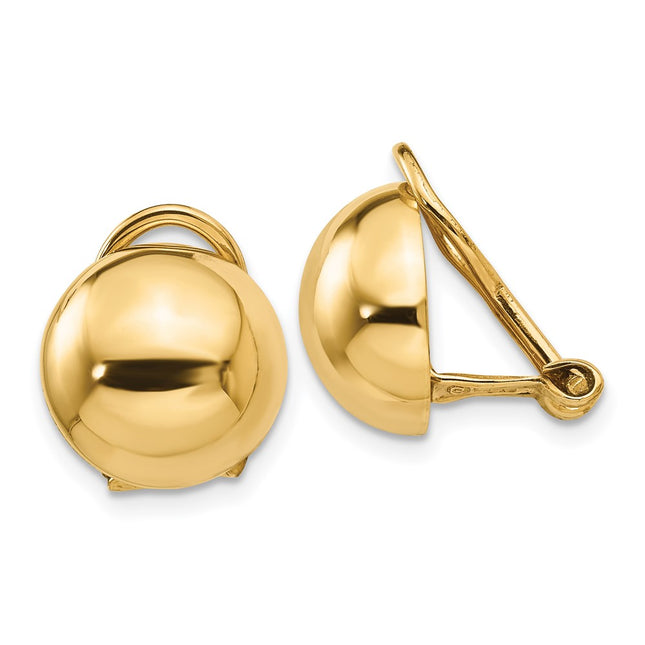 14k Yellow Gold Earrings Style H629 - Classique Jewelry Inc.