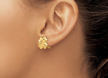 14k Yellow Gold Earrings Style H631 - Classique Jewelry Inc.