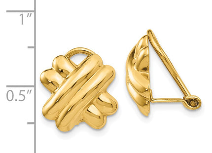 14k Yellow Gold Earrings Style H631 - Classique Jewelry Inc.