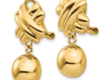 14k Yellow Gold Earrings Style H632 - Classique Jewelry Inc.