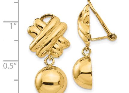 14k Yellow Gold Earrings Style H632 - Classique Jewelry Inc.