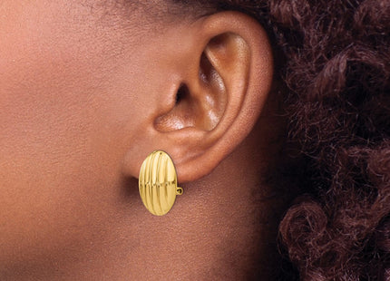 14K gold earrings, another view
