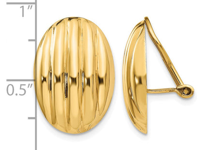14K gold earrings, further view