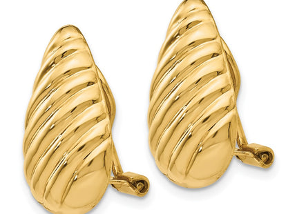 14K gold earrings, alternate view