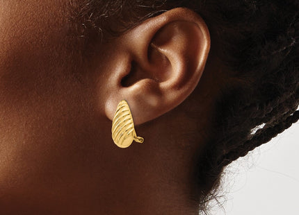 14K gold earrings, another view
