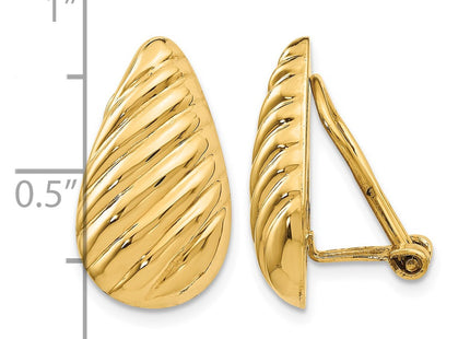 14K gold earrings, further view