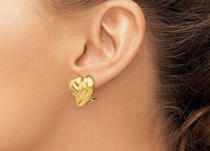 14k Yellow Gold Earrings Style H636 - Classique Jewelry Inc.