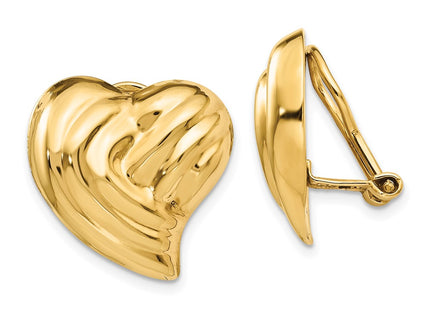 14k Yellow Gold Earrings Style H636 - Classique Jewelry Inc.