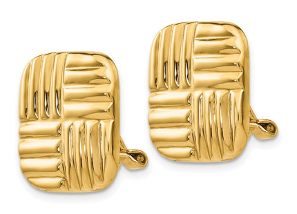 14k Yellow Gold Earrings Style H638 - Classique Jewelry Inc.