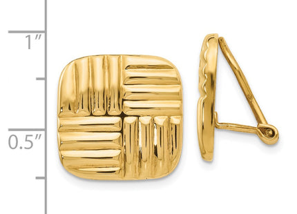 14k Yellow Gold Earrings Style H638 - Classique Jewelry Inc.