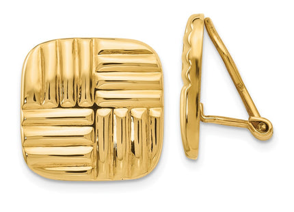 14k Yellow Gold Earrings Style H638 - Classique Jewelry Inc.