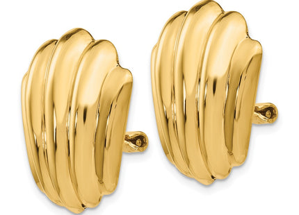 14K gold earrings, alternate view