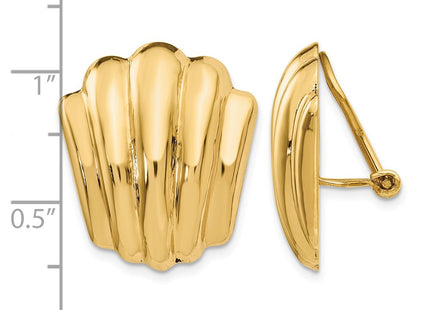 14K gold earrings, further view