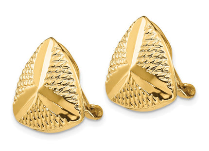 14k Yellow Gold Earrings Style H641 - Classique Jewelry Inc.