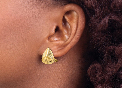 14k Yellow Gold Earrings Style H641 - Classique Jewelry Inc.