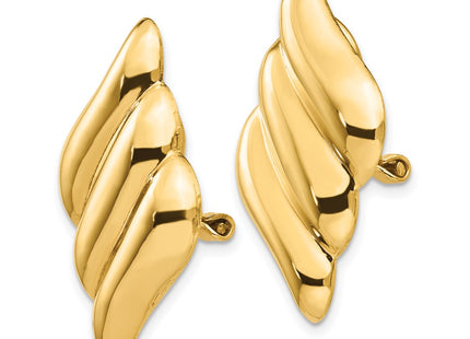 14K gold earrings, alternate view