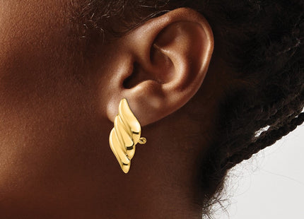 14K gold earrings, another view