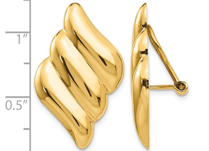 14K gold earrings, further view