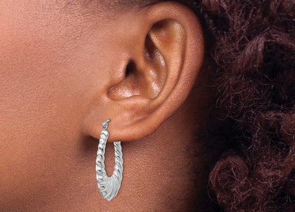 14k White Gold Earrings Style H670 - Classique Jewelry Inc.