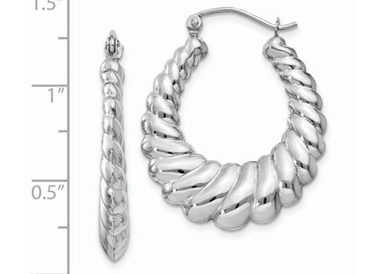 14k White Gold Earrings Style H670 - Classique Jewelry Inc.