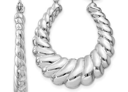 14k White Gold Earrings Style H670 - Classique Jewelry Inc.